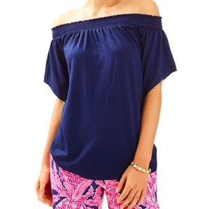 Lilly Pulitzer Almeria Off-The-Shoulder Knot Top